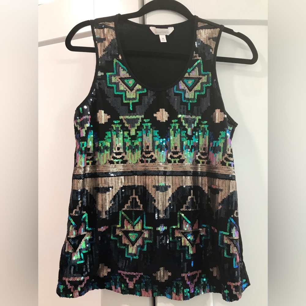 Sequined front top